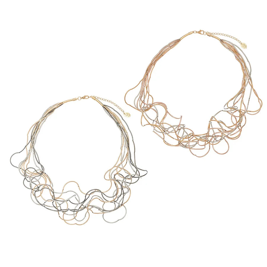 Tritone Curve Chain Necklace