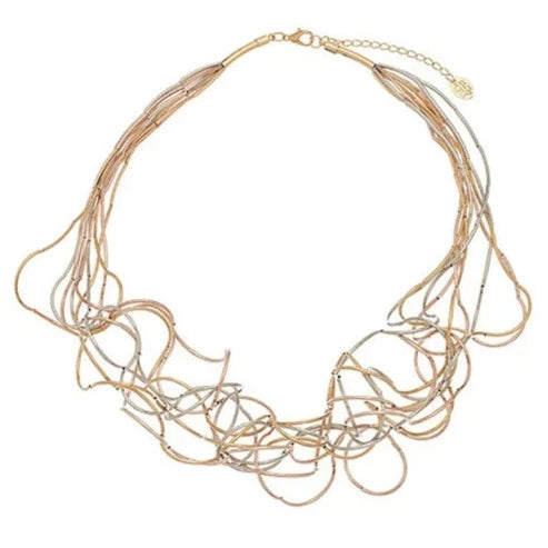 Tritone Curve Chain Necklace