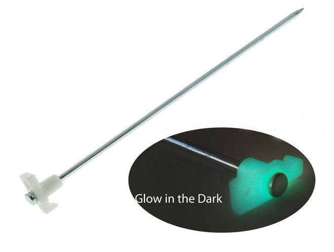 glow in the dark tent pegs Metal Tent Pegs w/ Glow In The Dark Stopper