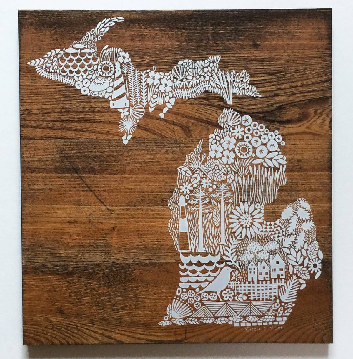 Michigan Wood Print