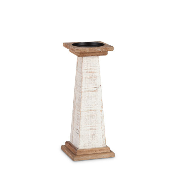 Wood Pillar Candle Holder