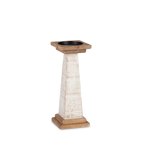 Wood Pillar Candle Holder