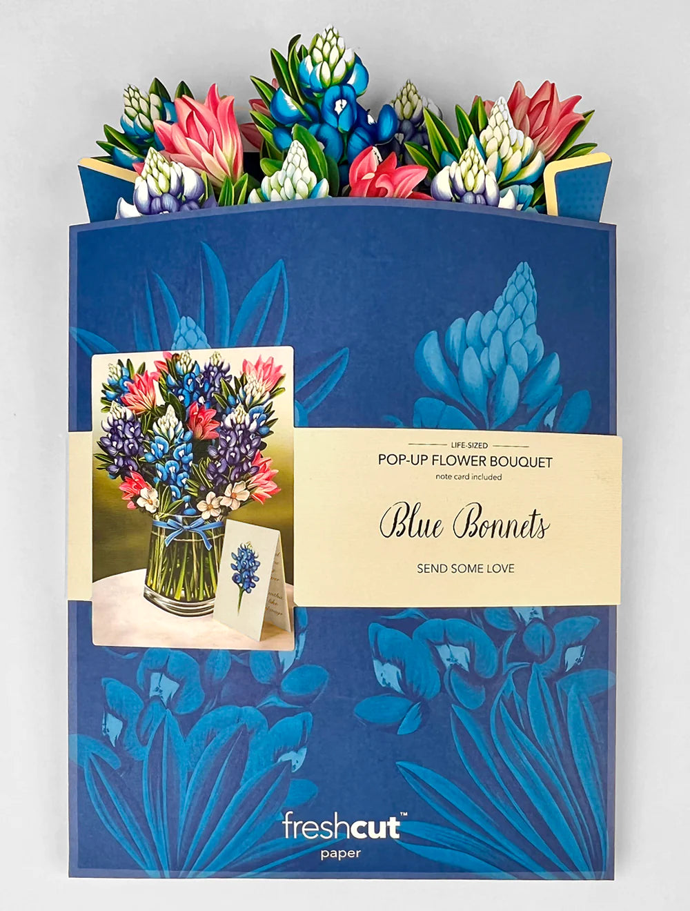 Fresh Cut Paper Standing Flowers Card