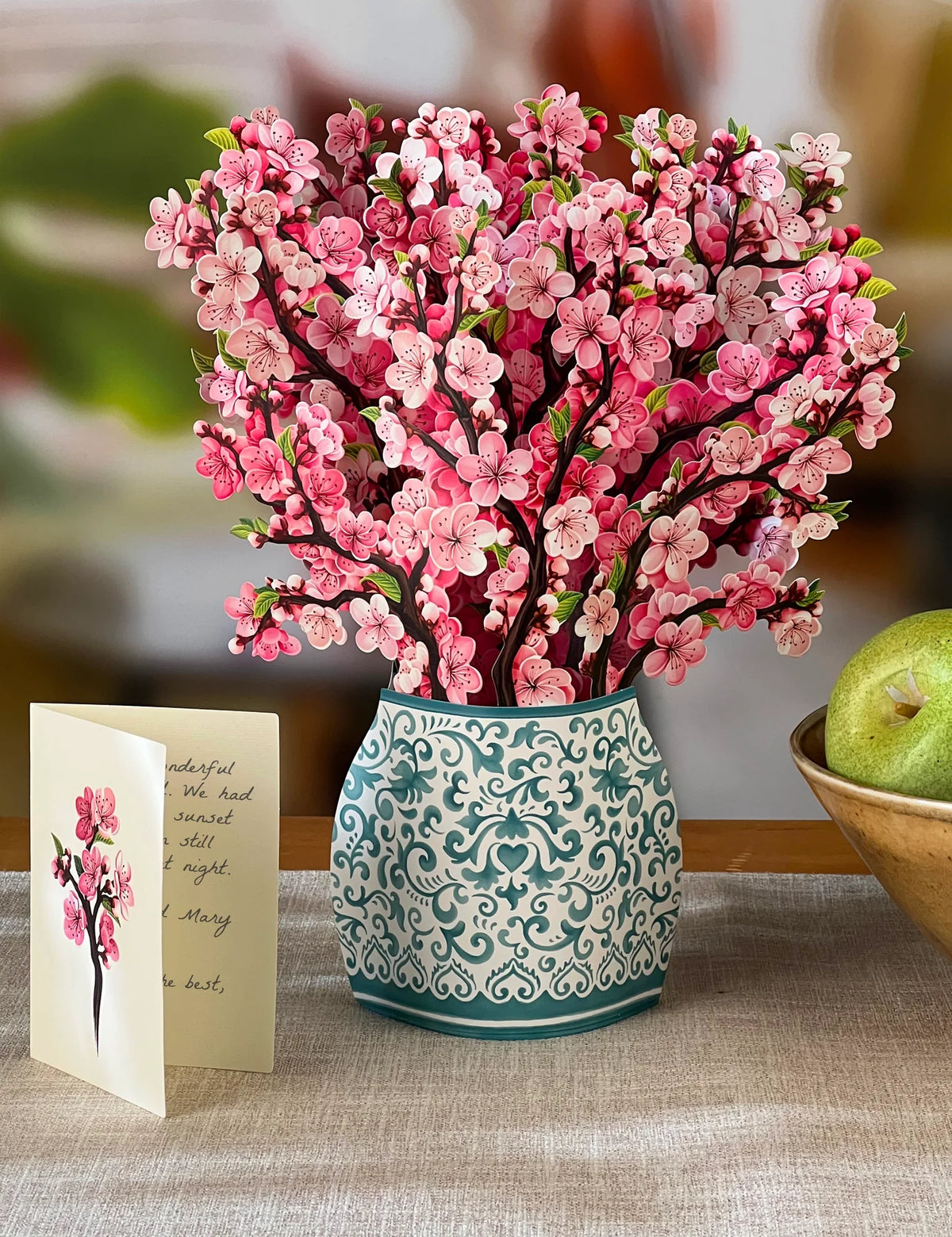 Fresh Cut Paper Standing Flowers Card