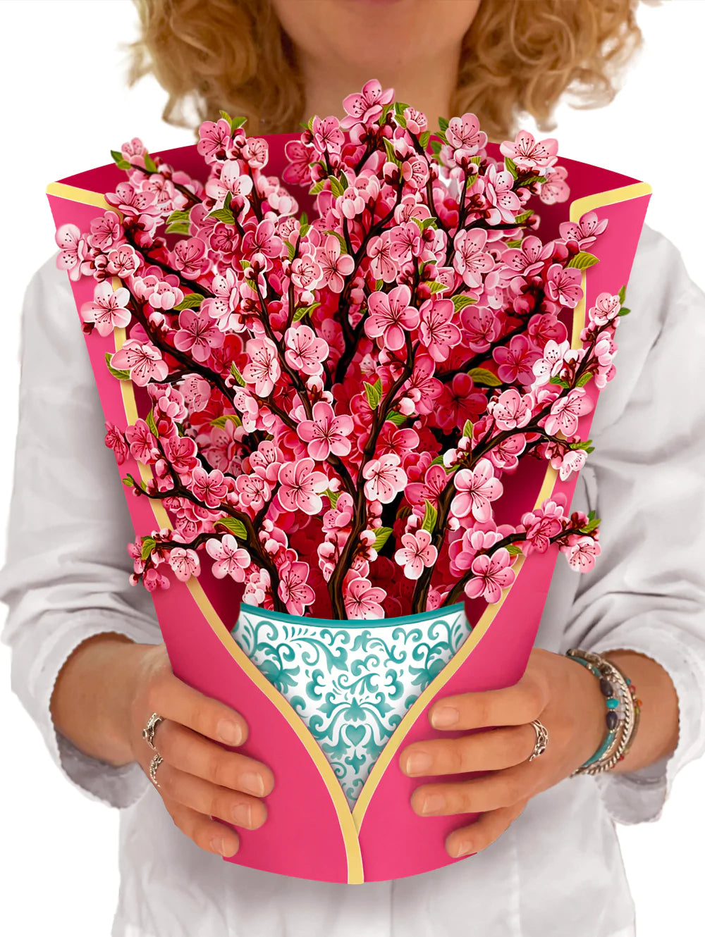 Fresh Cut Paper Standing Flowers Card