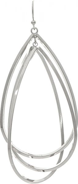 Silver Spinny Teardrop Earrings