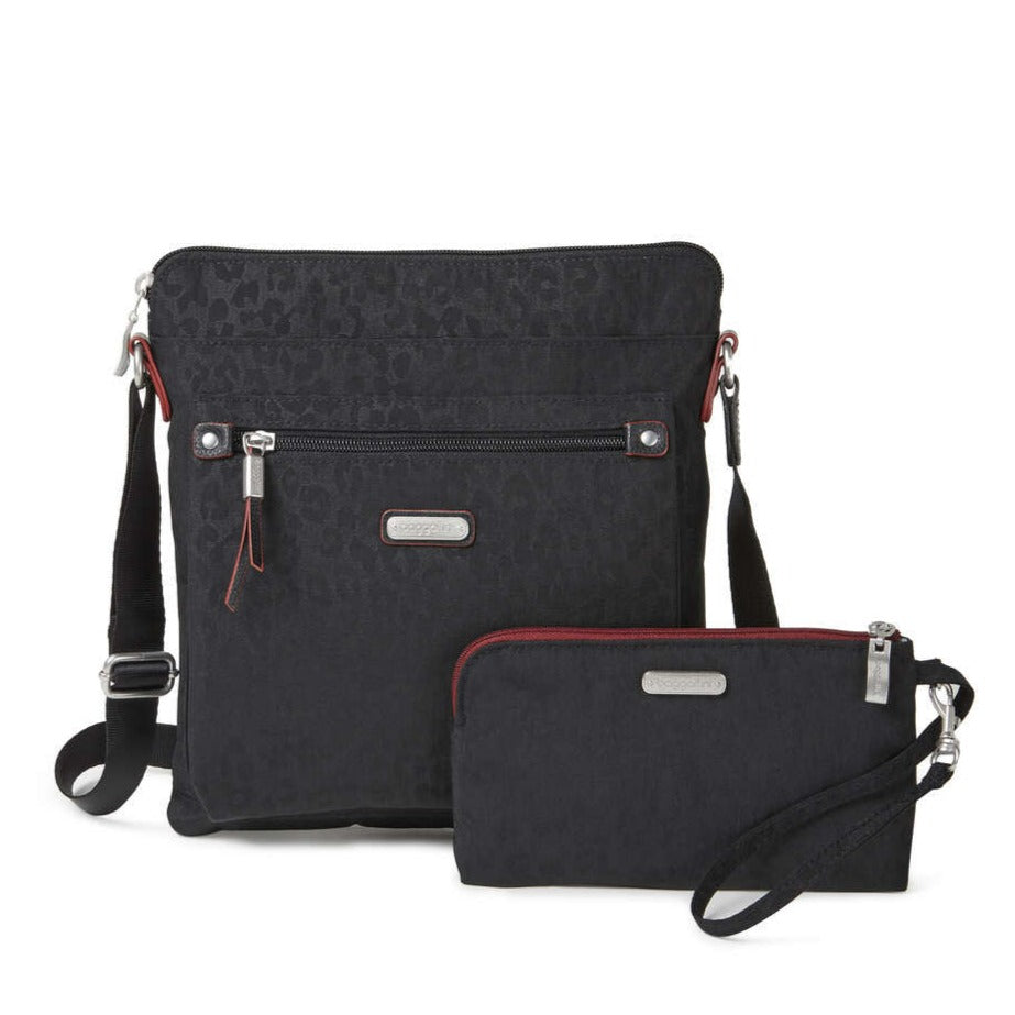 Baggallini On Track Zip Crossbody with RFID Phone Wristlet