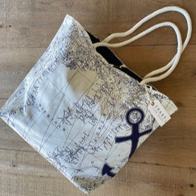 Navy/White Anchor Great Lakes Sail Bag