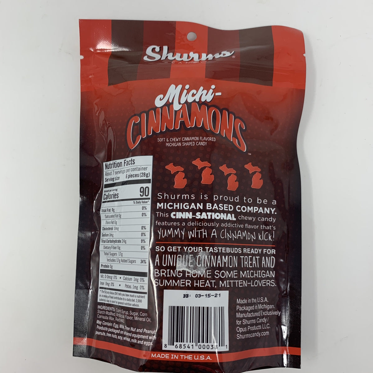 Michi-Cinnamons Gummies 7oz Bag