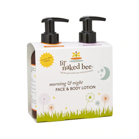 Lil&#39; Naked Bee Morning &amp; Night Face &amp; Body Lotion Set