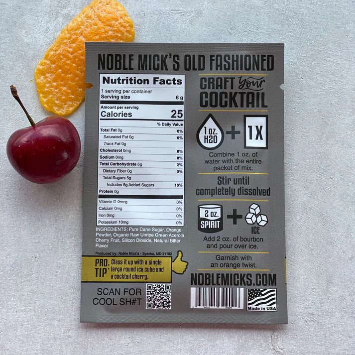 Noble Mick&#39;s Single Serve Craft Cocktail Mix