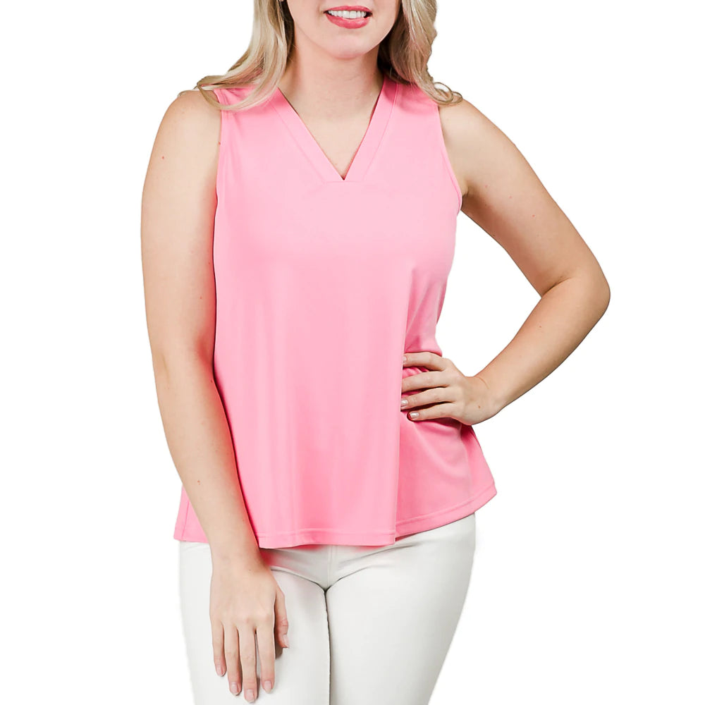 Amy Sleeveless V-Neck Top