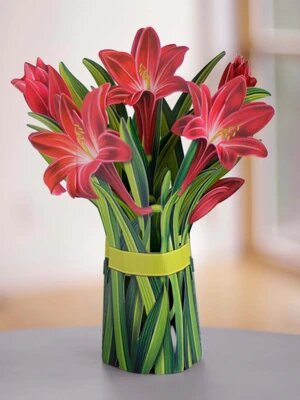 Fresh Cut Paper Standing Flowers Card