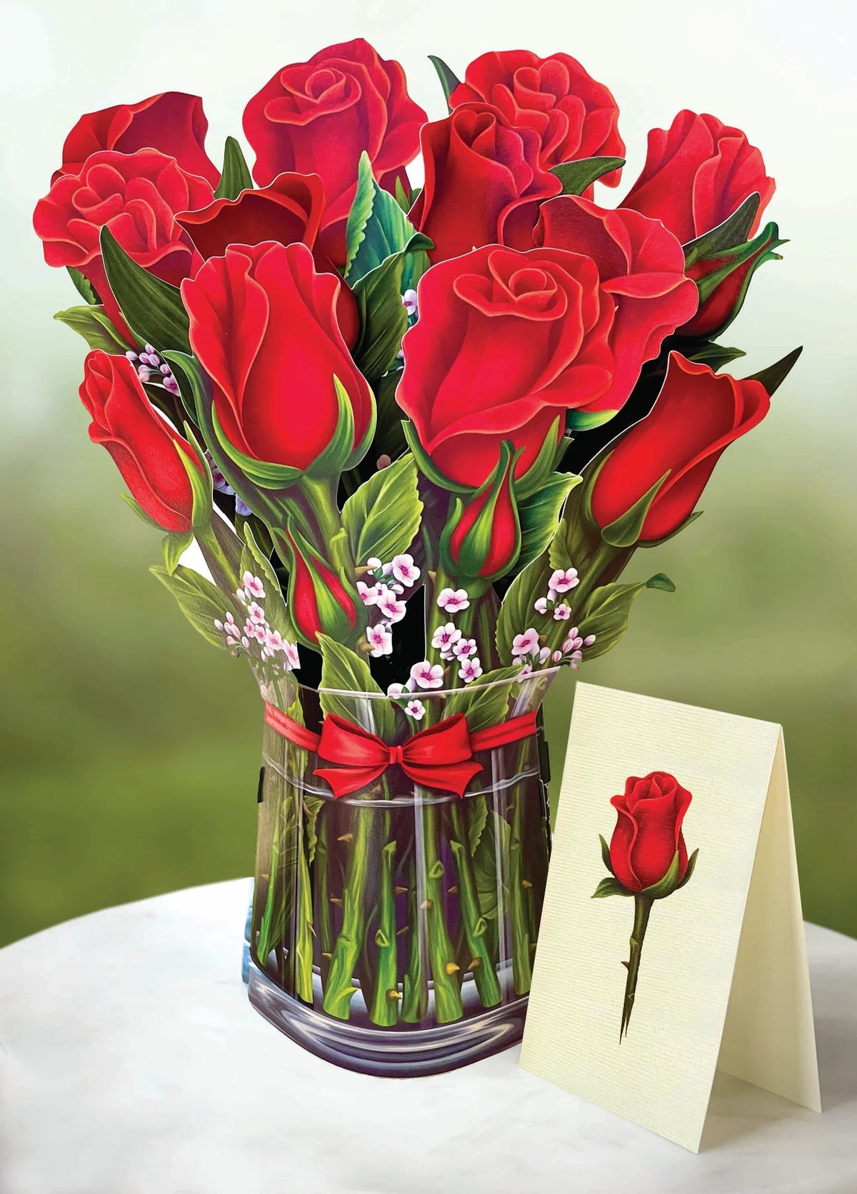 Fresh Cut Paper Standing Flowers Card