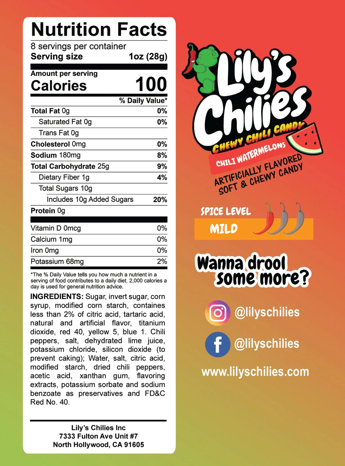 Lily&#39;s Chilies Chewy Chili Gummies