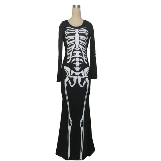 Black Long Skeleton Dress