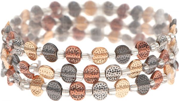 Multi Metal Discs Bracelet