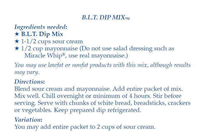 B.L.T. Dip Mix