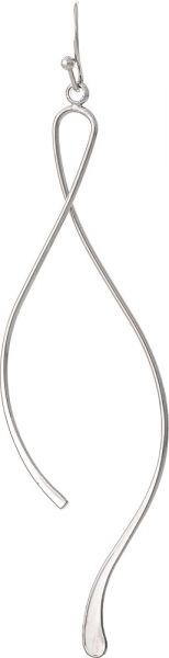 Silver Squiggle Wire Earrings