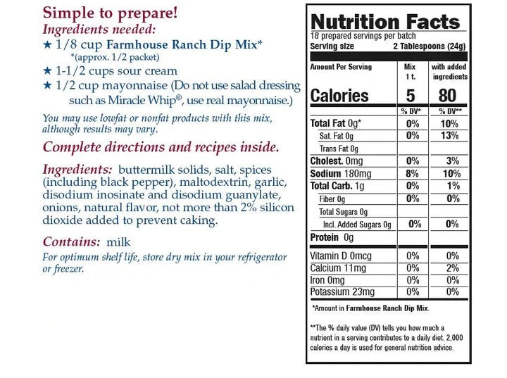 Farmhouse Ranch Dip Mix