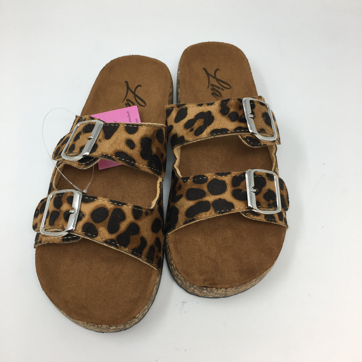 Leopard Lia Sandal w/ 2 Straps &amp; Buckle