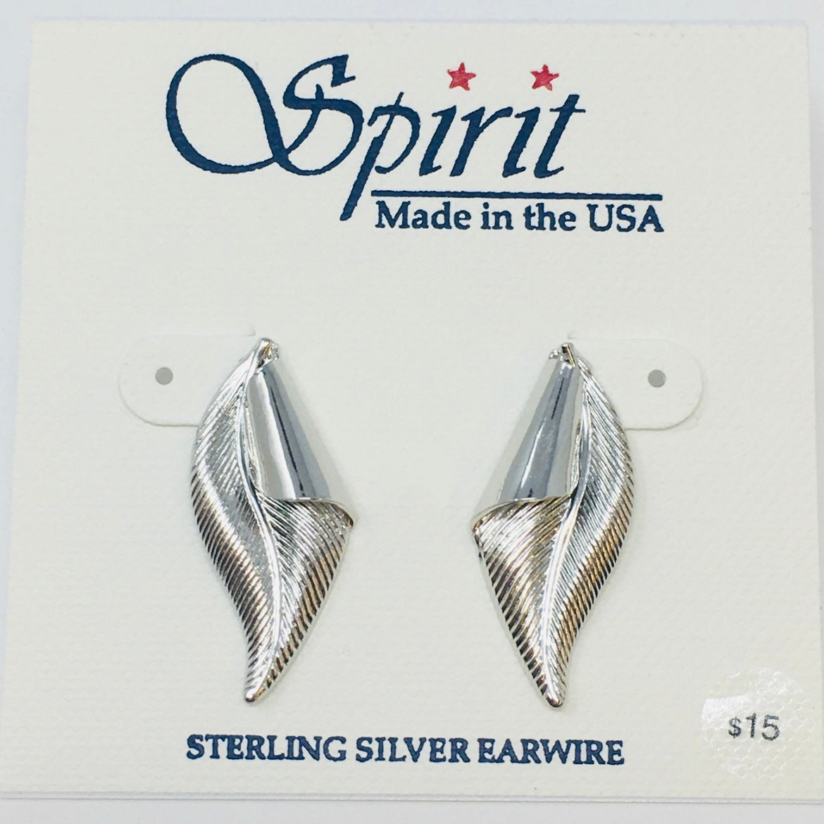 Sculpted Curl Leaf Post Earring Spirit