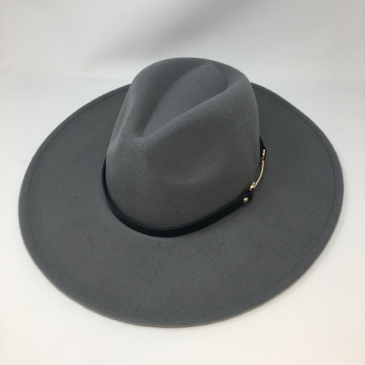Large Brim Fedora w/ Leather Band