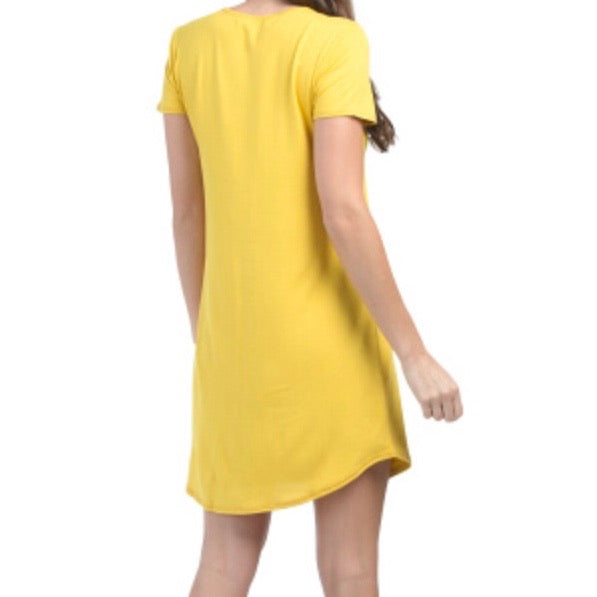 Short Sleeve Scoop Neck Dress