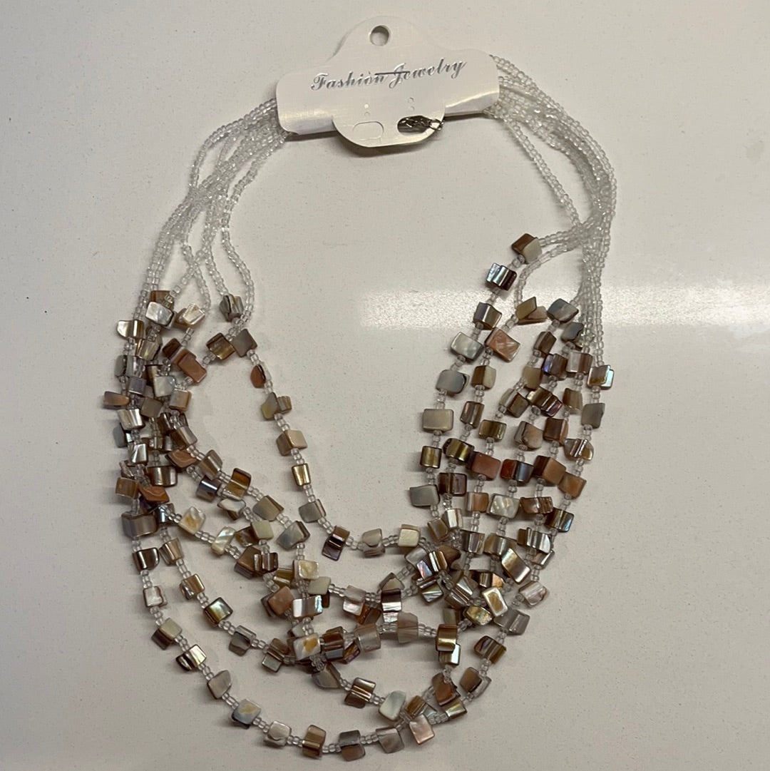 Shell 6 layer necklace