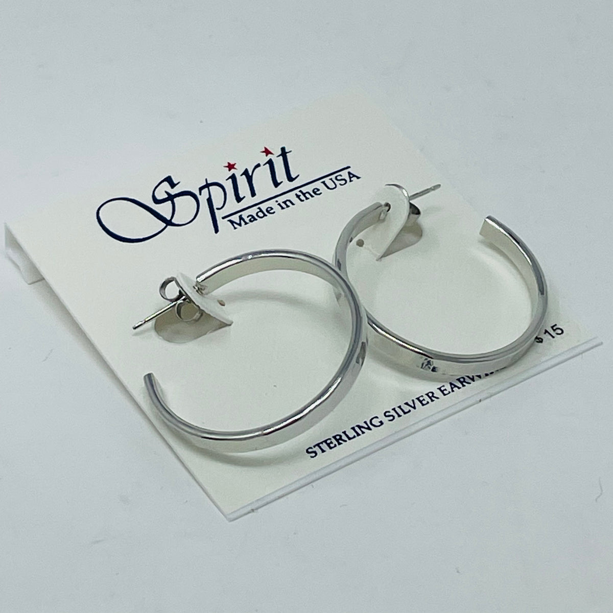 Hammered Hoop Post Earring Spirit