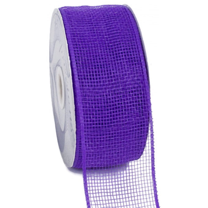 Purple Deco Mesh Ribbon 2.25&quot;w