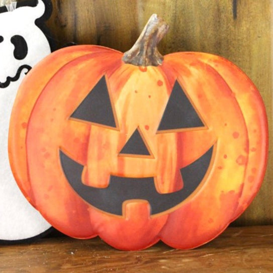 Metal Embossed Hanging Jack-O-Lantern