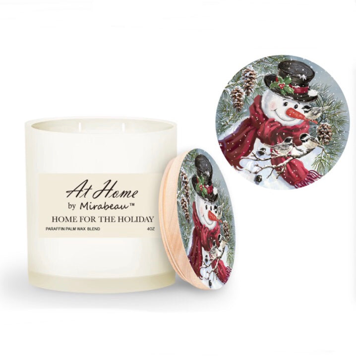 Snowman &amp; Chickadee Candle 4oz