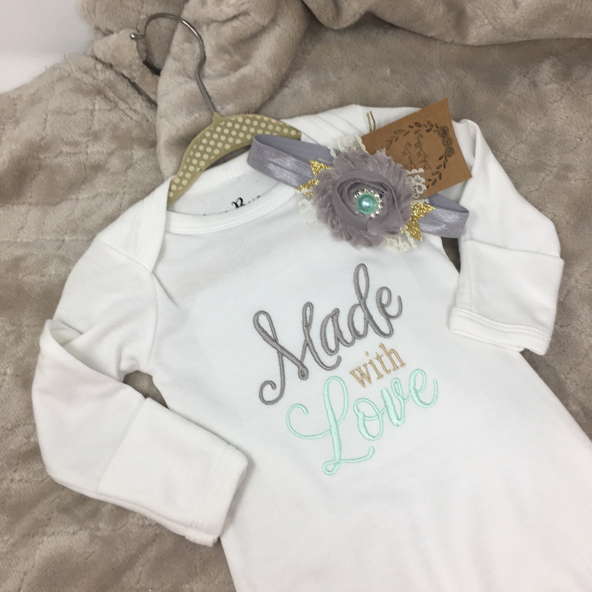 Girls Love Bug Infant Gown