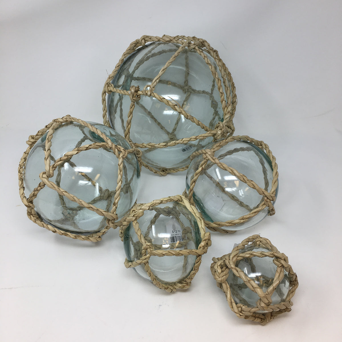 Glass Ball w/ Buri Rope Weave