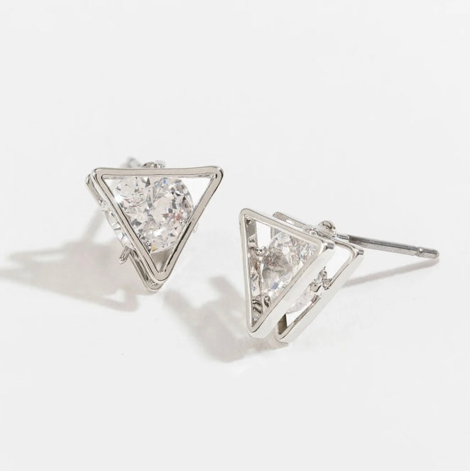 Triangle Frame Dazzlers Earrings