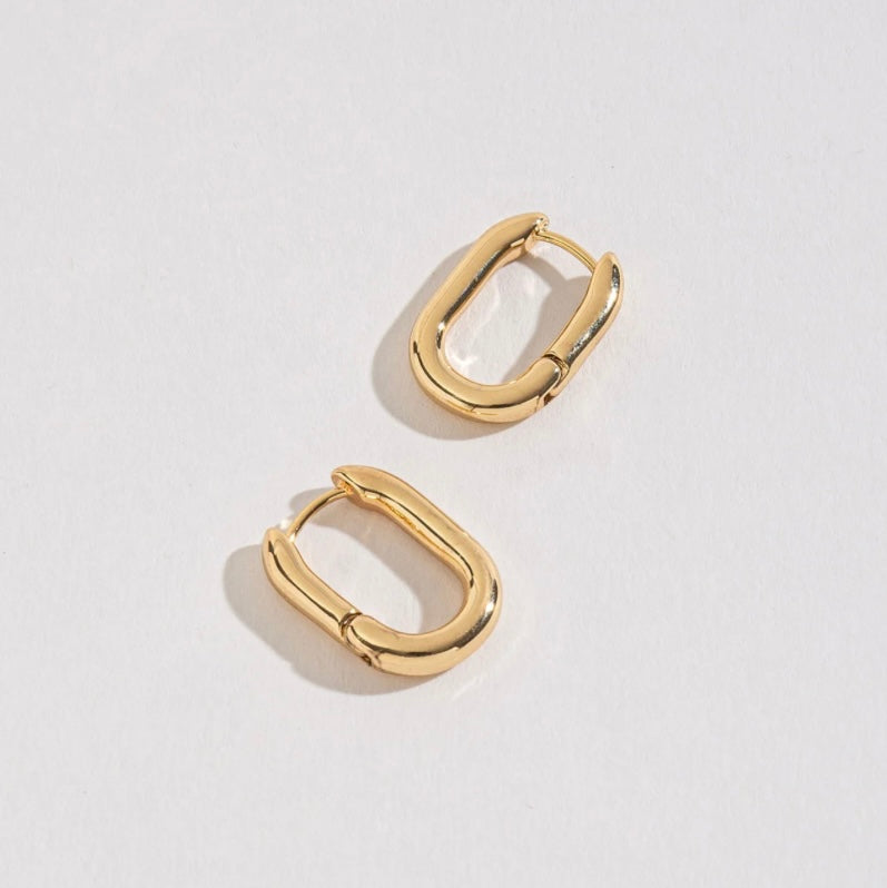 Md Link Huggie Hoops Earrings