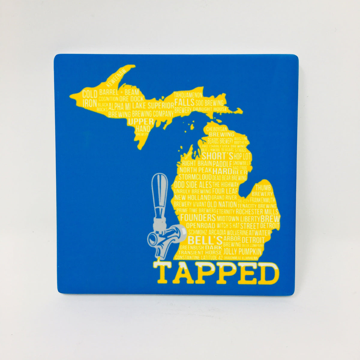 Ceramic Michigan Coaster