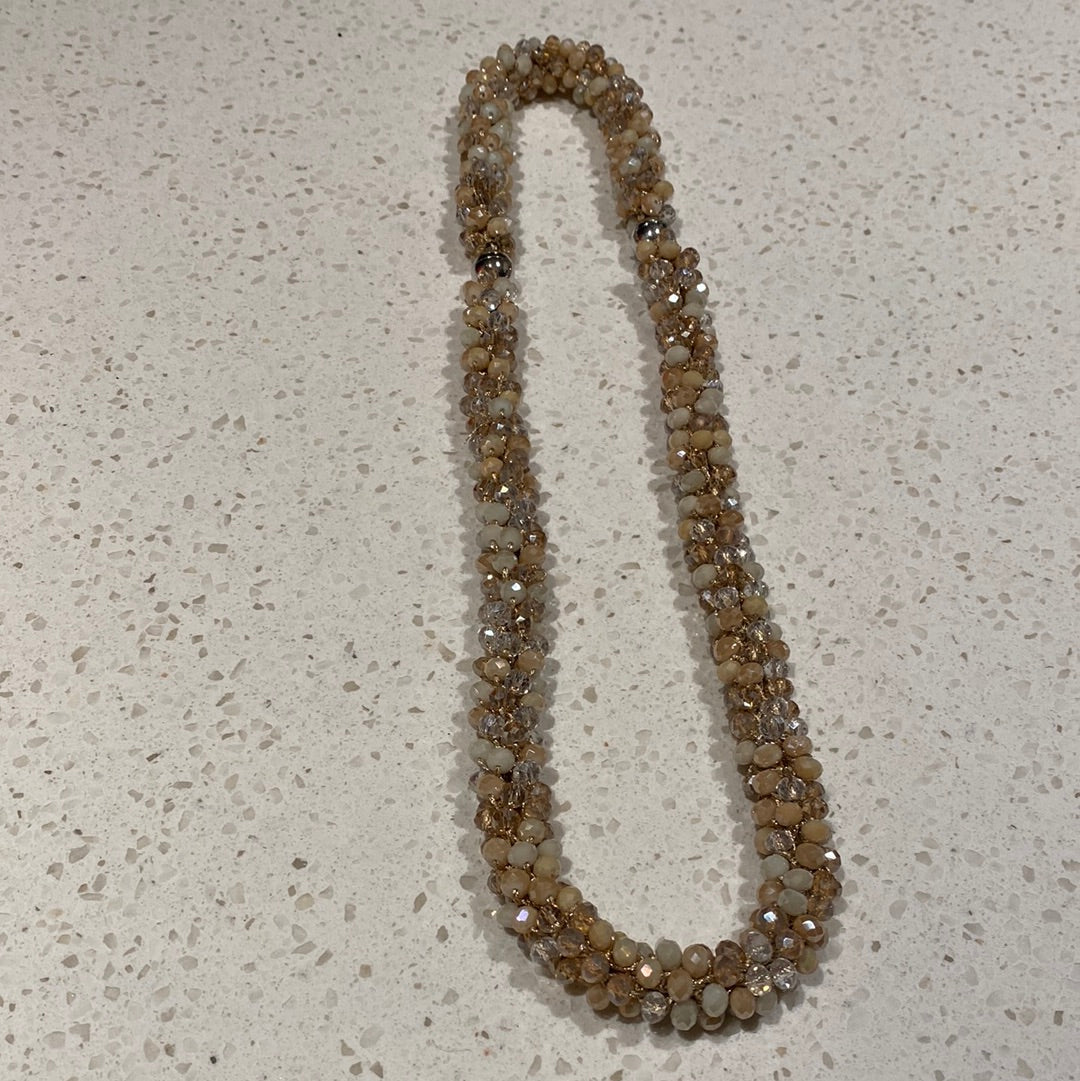Wide Beaded Magnetic Necklace/Bracelet Set