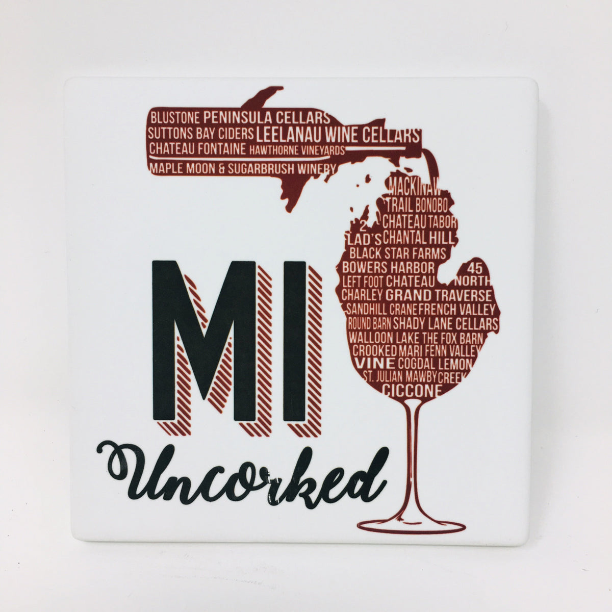 Ceramic Michigan Coaster