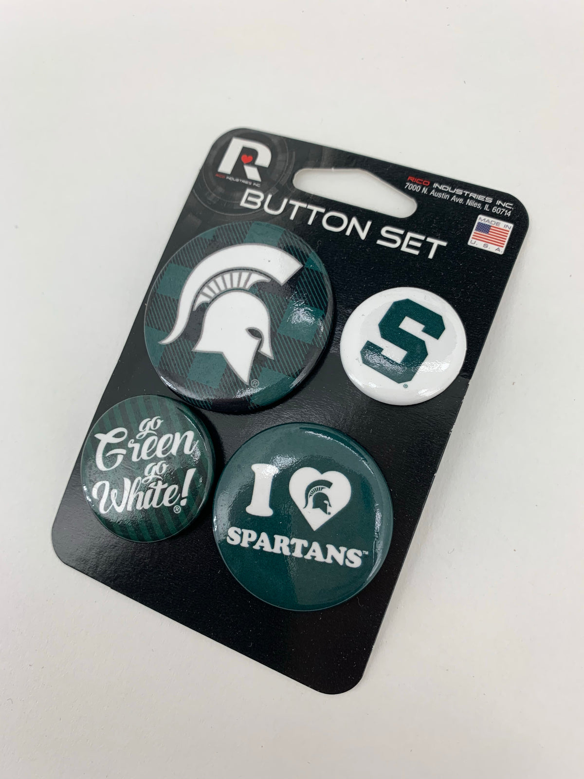 Michigan Team Button 4 pc Set