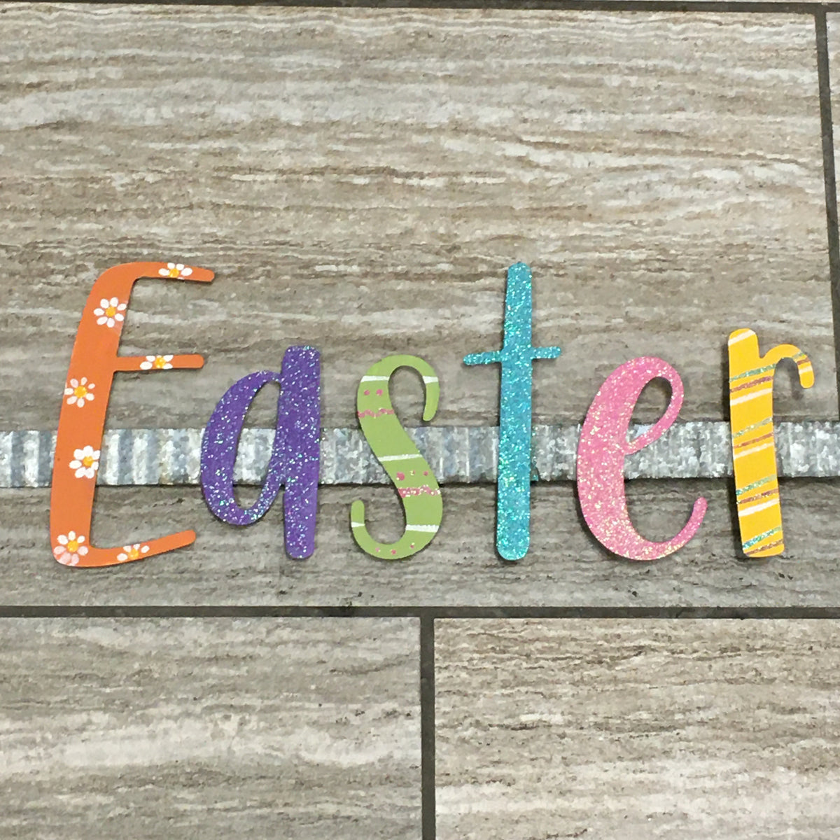 Happy Easter Bendable Metal Ribbon Decor RTC