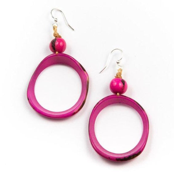 Tagua Ring Of Life Earrings