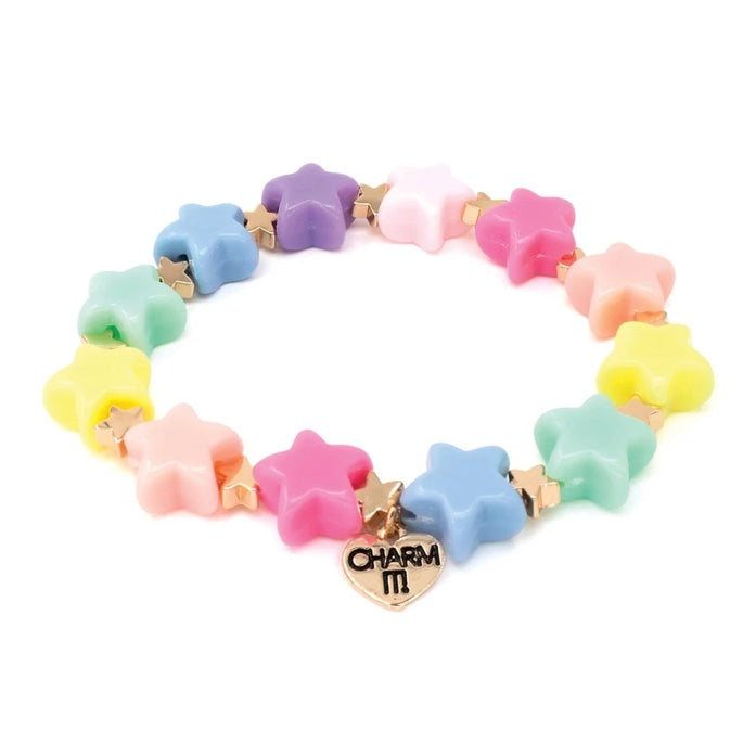 Charm It! Pastel Star Stretch Bead Bracelet