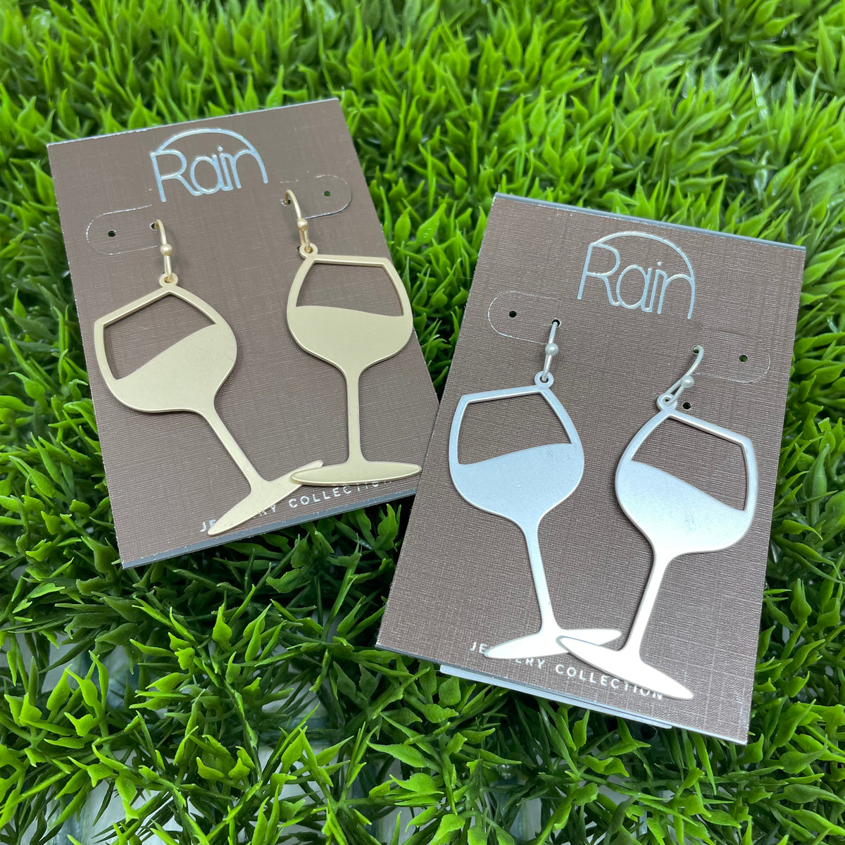 Five O&#39;Clock Somewhere Wine Glass Earrings