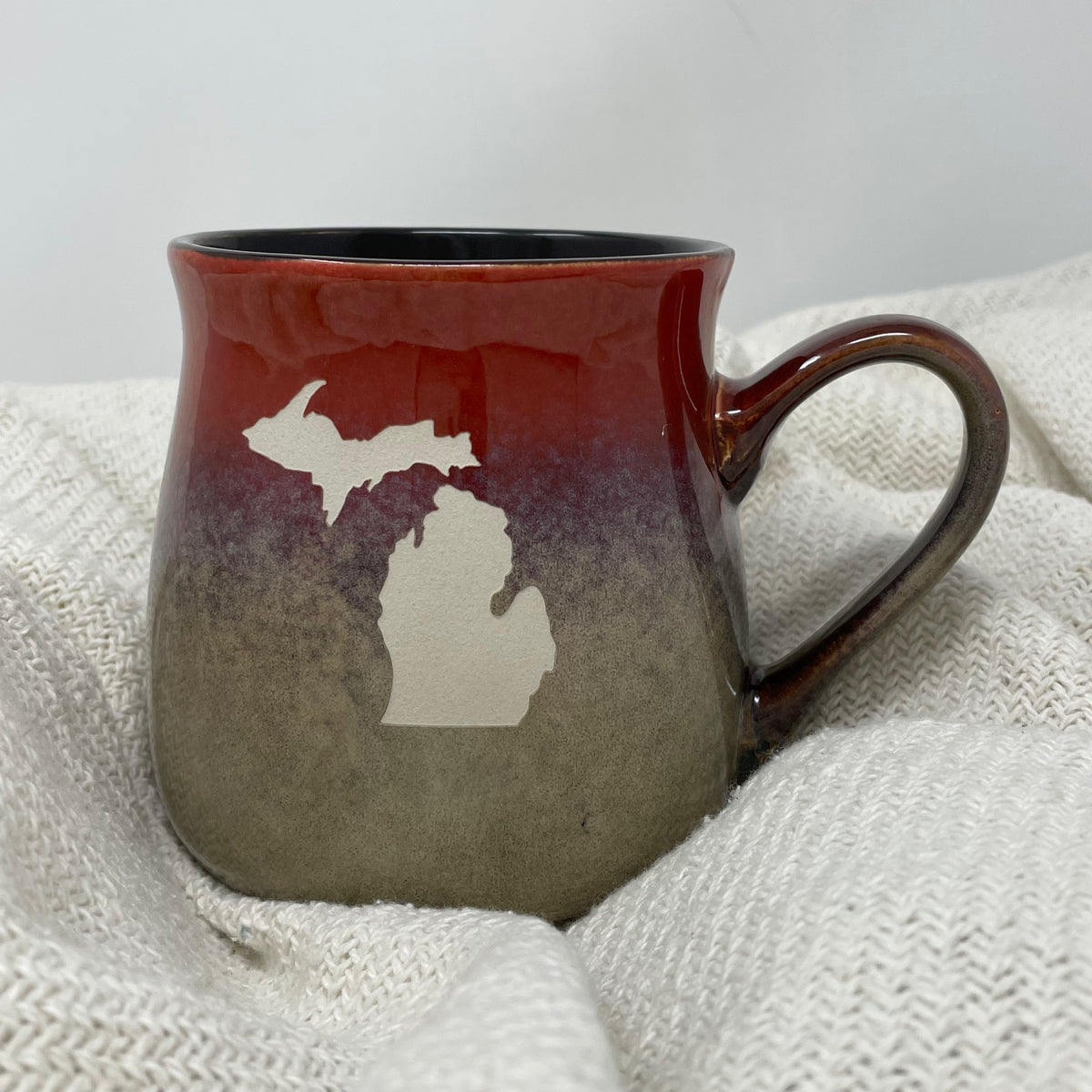 16oz Sandblasted Pottery MI Coffee Mug