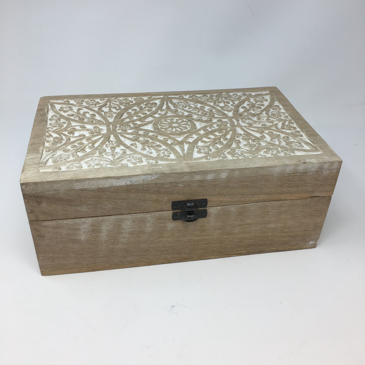 Leafy Print Wood Box