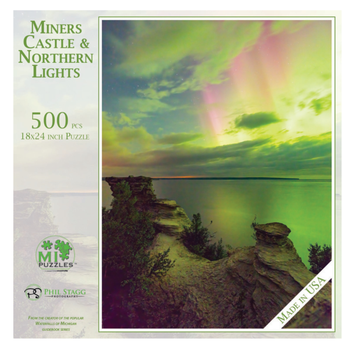 Miners Castle &amp; Northern Lights 500 pc Puzzle