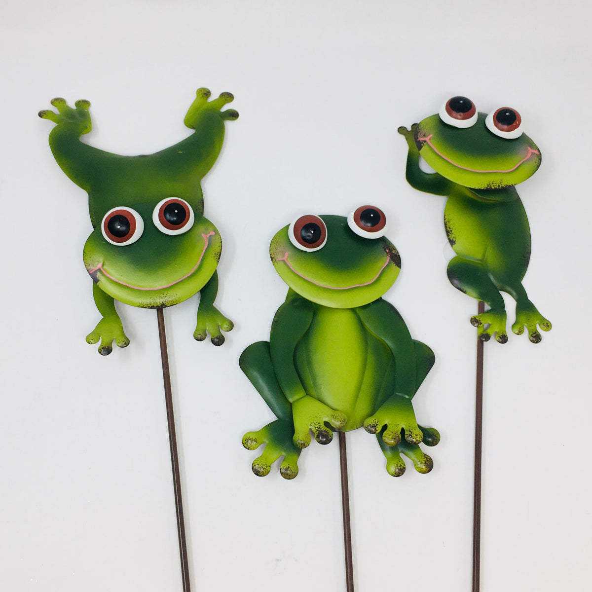 Metal Frog Yard Stake