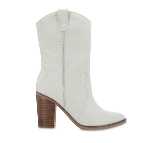 MIA Raylyn Python Boots - Ivory